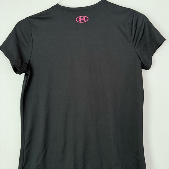 Under Armour Black Tee with Colorful Logo Girls XL - Picture 4 of 4